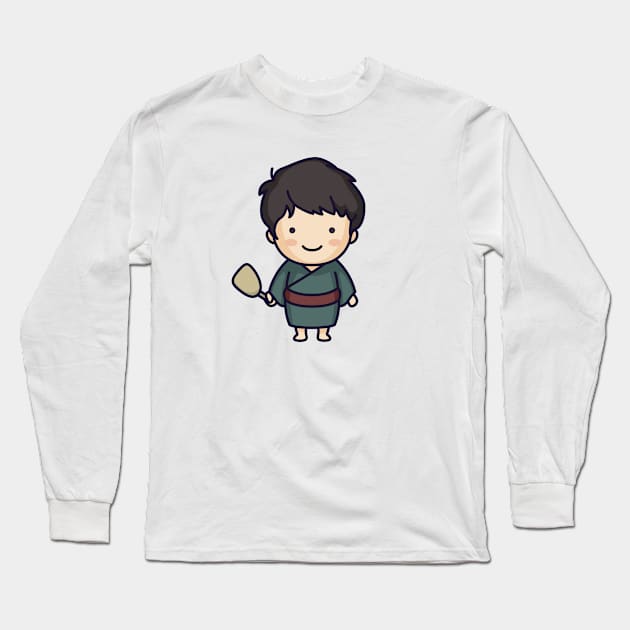 Cute Japanese Senpai Cartoon Long Sleeve T-Shirt by SLAG_Creative